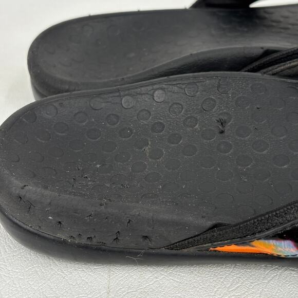 Vionic Tide II Flip Flop Sandals Size 8.5 Black Multi Toe Post Thong Orthotic - Picture 2 of 9